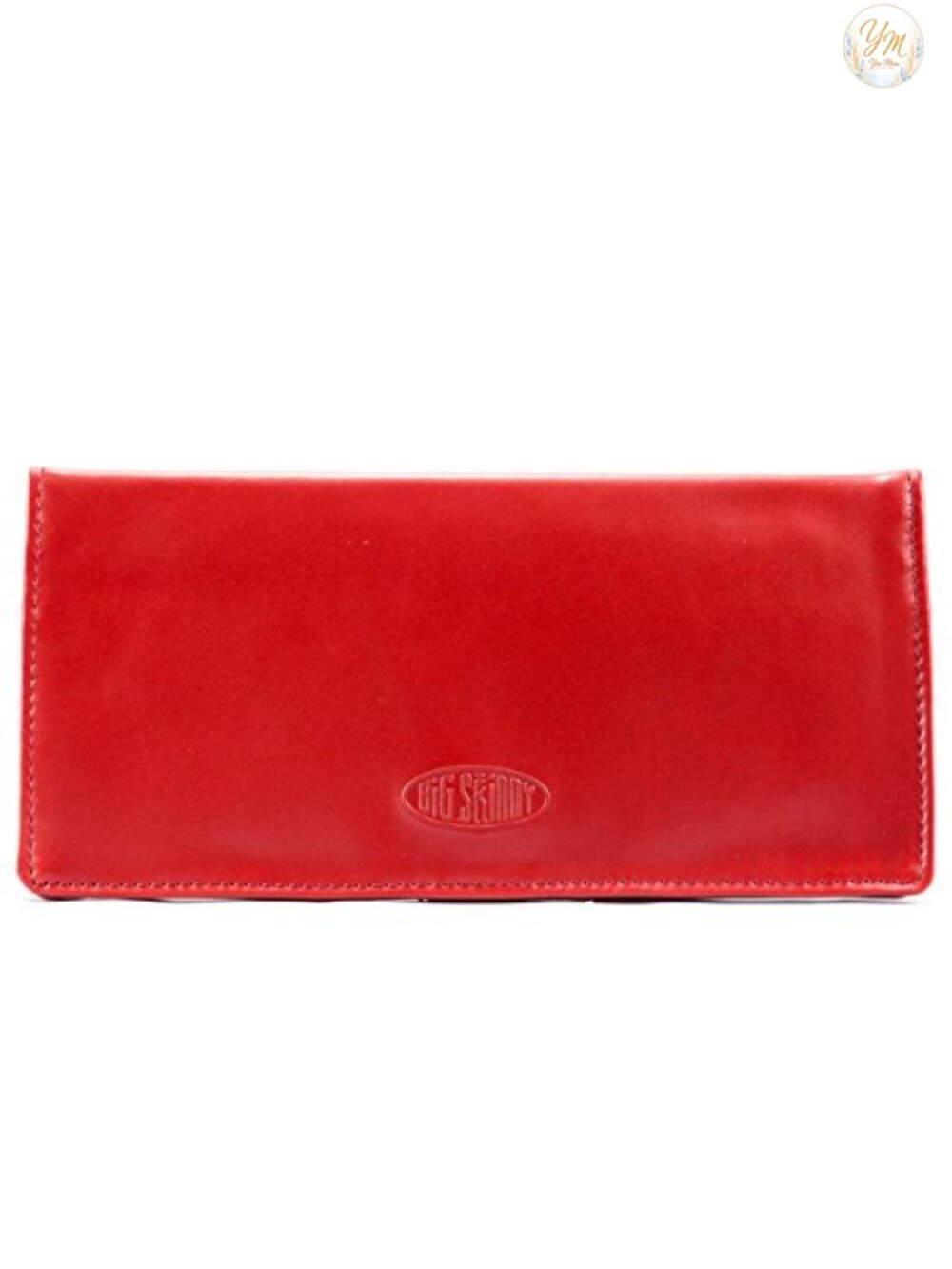 Big Skinny Women's Leather Bi-Fold Checkbook Wallet Slim Holds 40 Cards